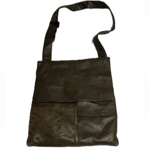 Bottega Veneta Messenger Vintage Men's Brown Leather Shoulder Bag